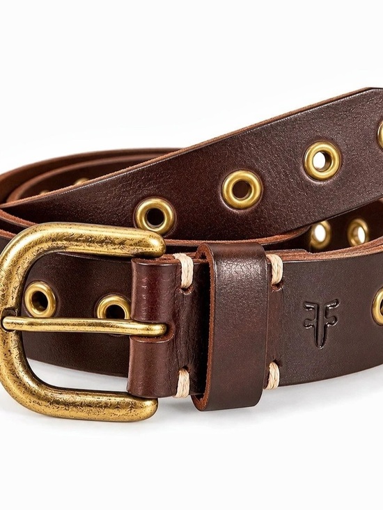 Frye Accessories - FRYE Genuine Leather Grommet Belt Brown NWT Size M
